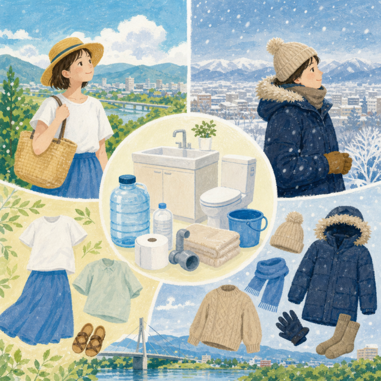 旭川の天気で変わる夏冬の服装と水回りの備え