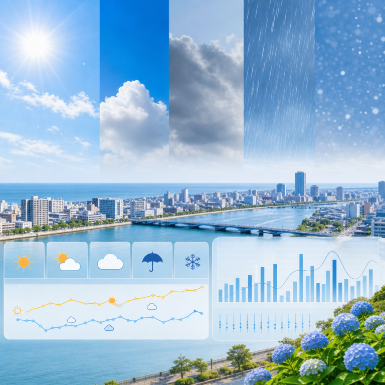 新潟市の天気、14日間予報と過去データの見方